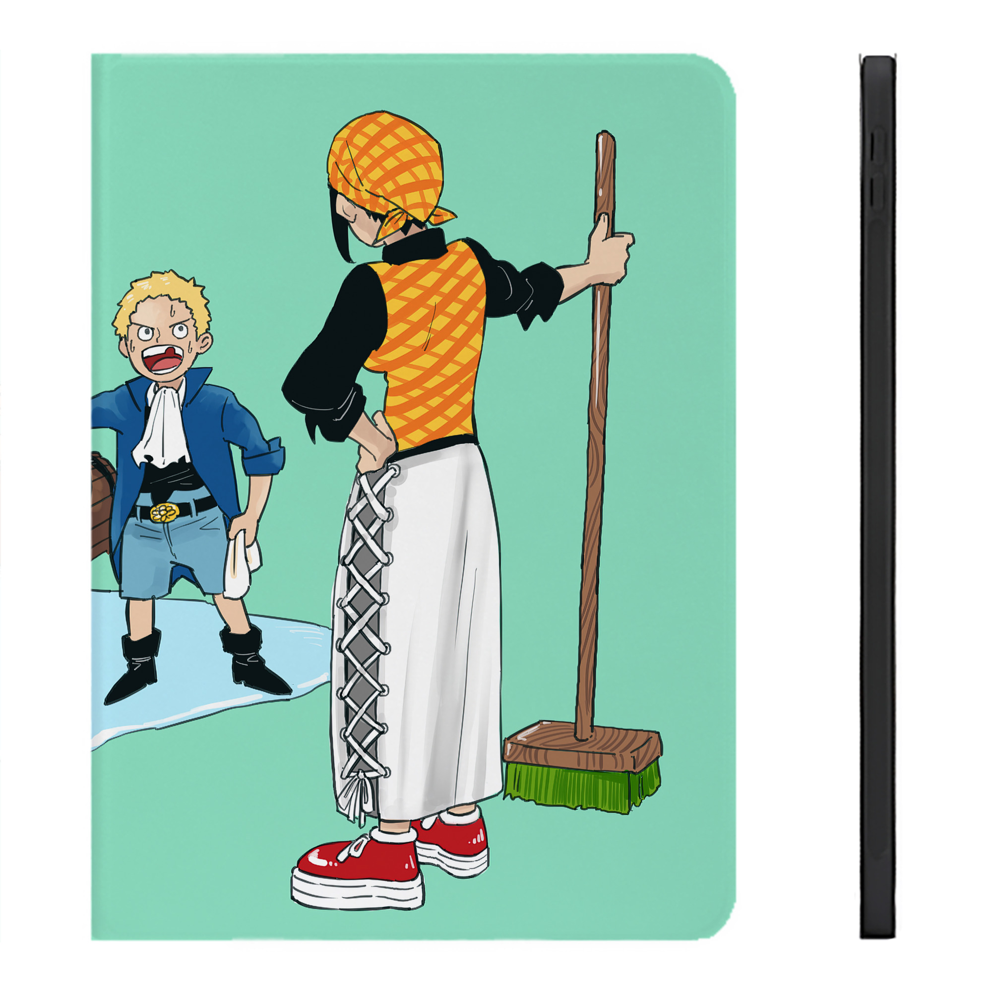 （画像用） ワンピース ONE PIECE IPadケース ペンホルダー付き ブックスタイルデザイン